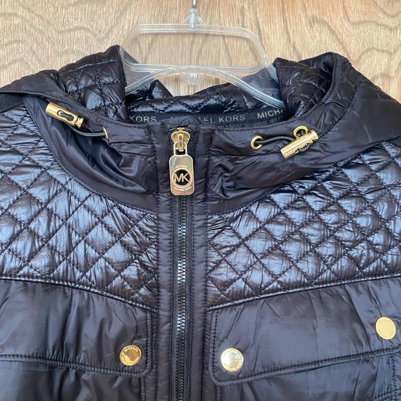 NWOT Michael Kors Quilted Knit-Panel Puffer Coat XL - Picture 7 of 10